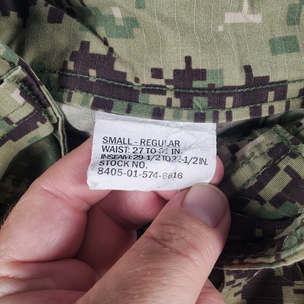 Military Pants Mens Small Regular 28X31 NWU‎ Type III Navy Seals Camo Cargo - Picture 7 of 13